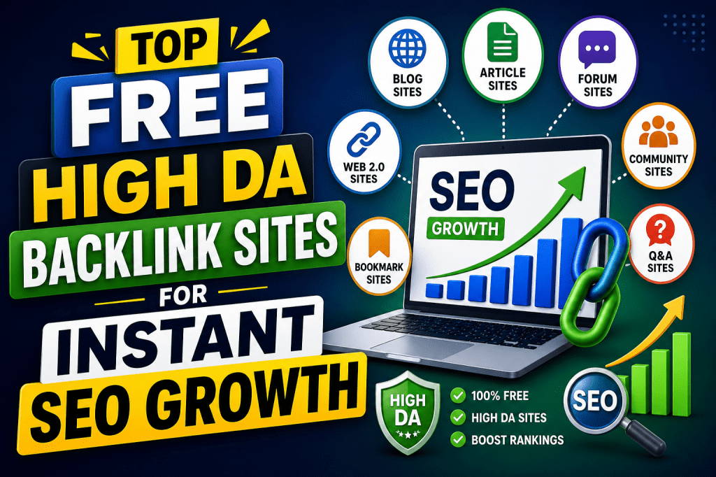 Affordable High DA Backlink Sites List for Startups